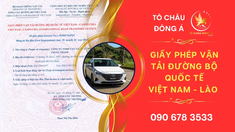 Giấy Phép Vận Tải đường Bộ Quốc Tế Việt Nam - Lào 
